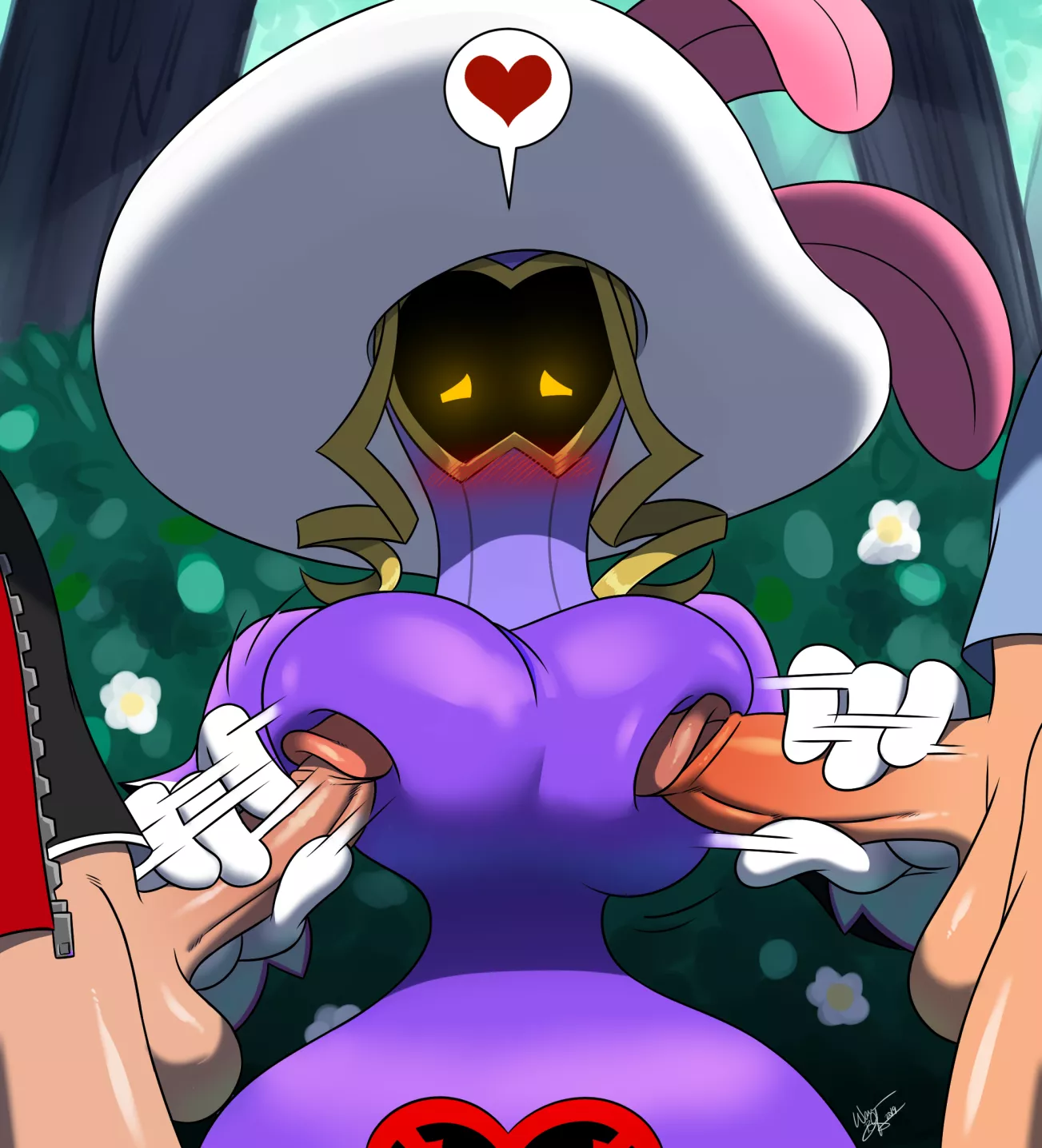 The Parasol Beauty's DOUBLE handjob! (Aeolus06) [KINGDOM HEARTS]
