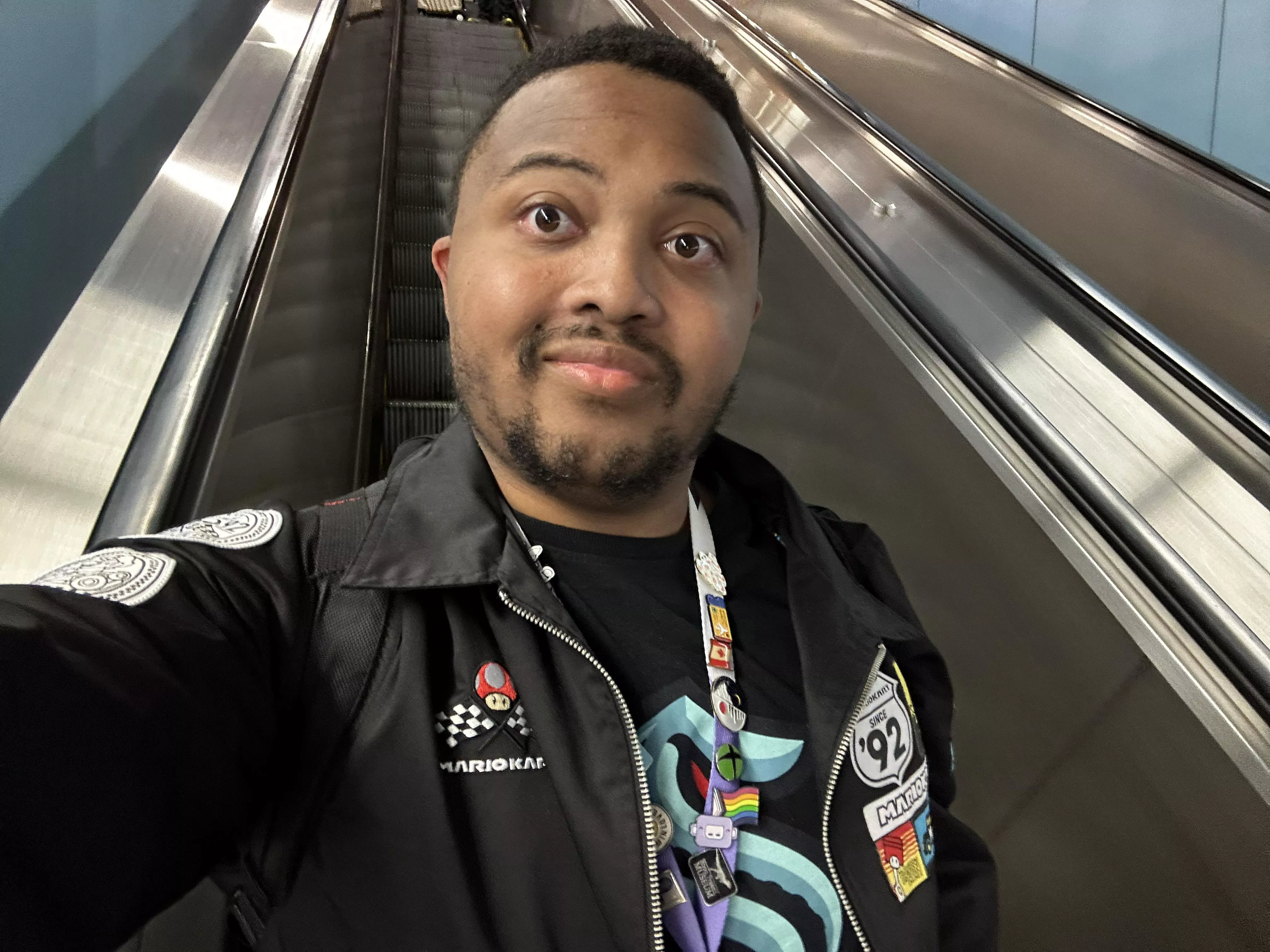 Was repping Mario Kart on my flight back from vacation! Was repping Mario Kart on my flight back from vacation!