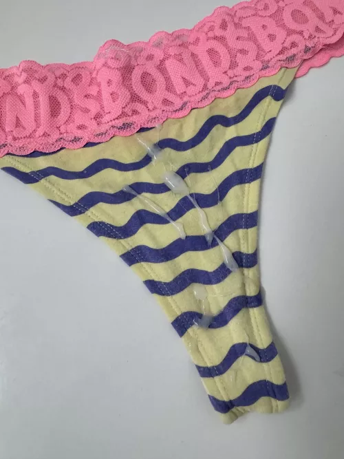 Another day, Another huge load on my gfs panties! Any Bonds loving Aussies from Melbourne out there? Whose next?!