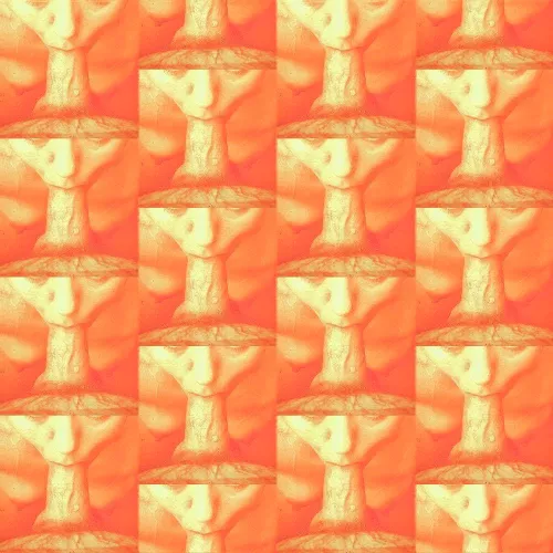 Erotic Wallpaper Design in Orange