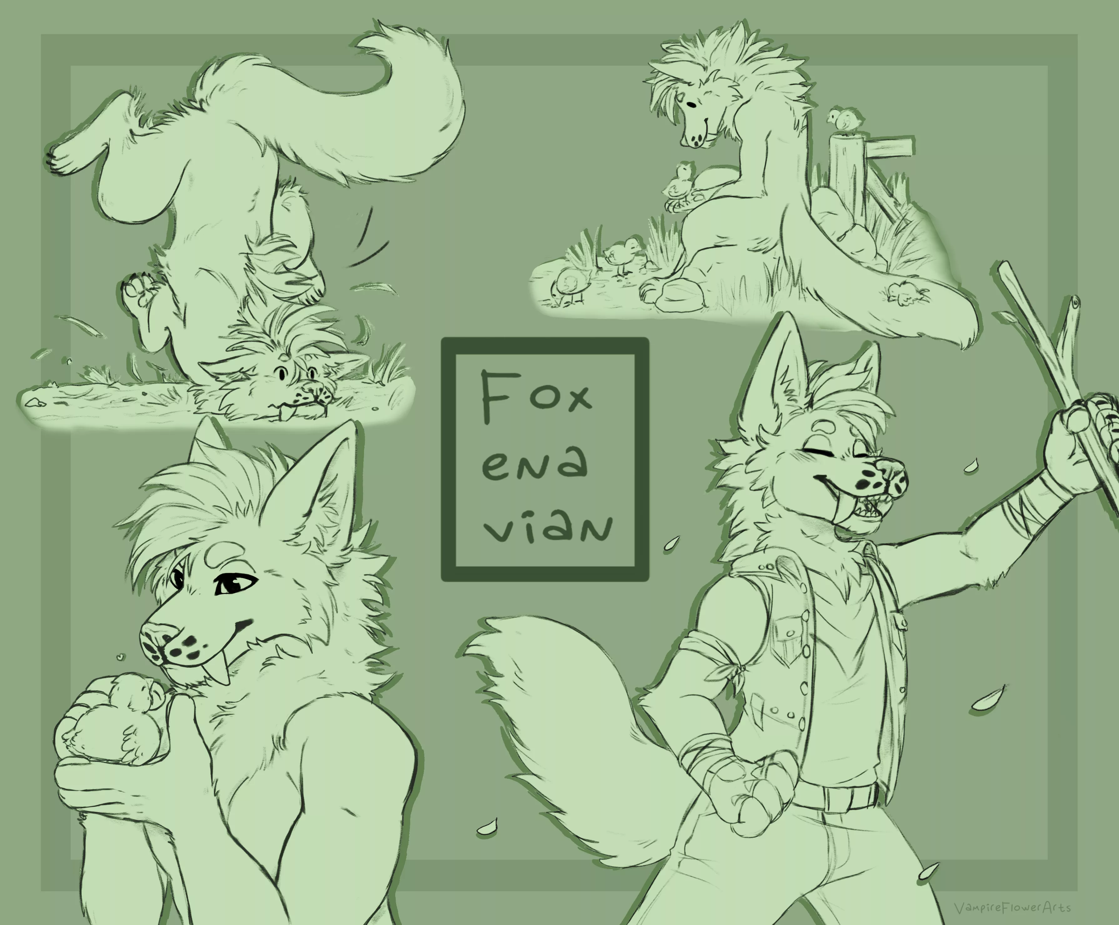 Foxevaian Sketch Page - Art @ VFA