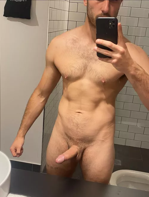 Hotel bathrooms have great lighting!