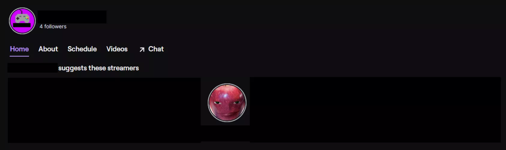 How do I remove myself from someone elses suggested streamers?