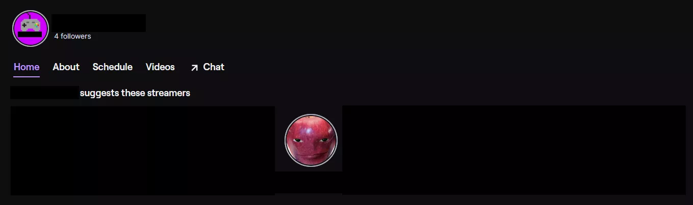 How do I remove myself from someone elses suggested streamers?