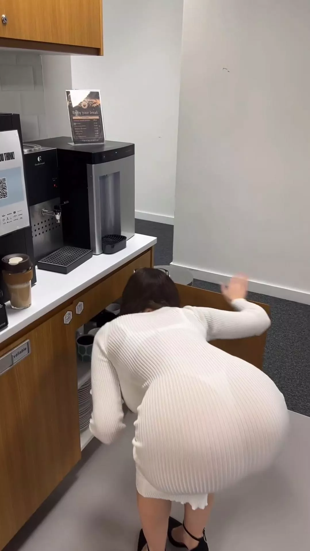 If you look closely, you can see my coworker's underwear