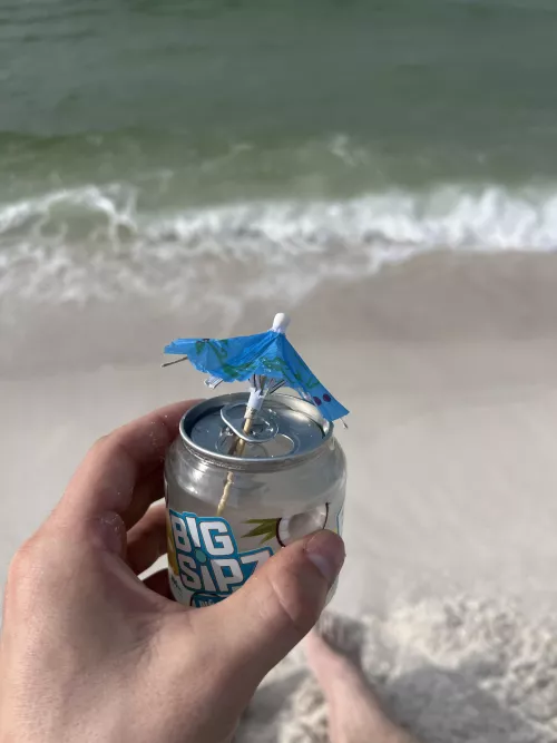 It’s not much, but at age 35 I finally got to have a drink on the beach with a little umbrella in it. Gulf Islands National Seashore, (Pensacola Beach, FL)
