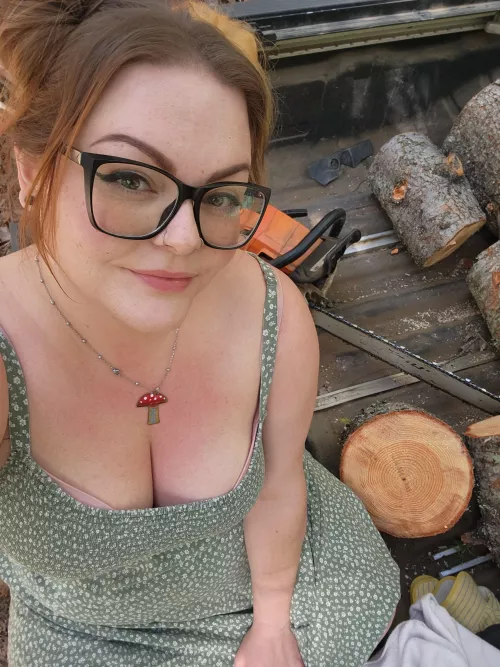Just collecting some fire wood...in a sun dress 🙃