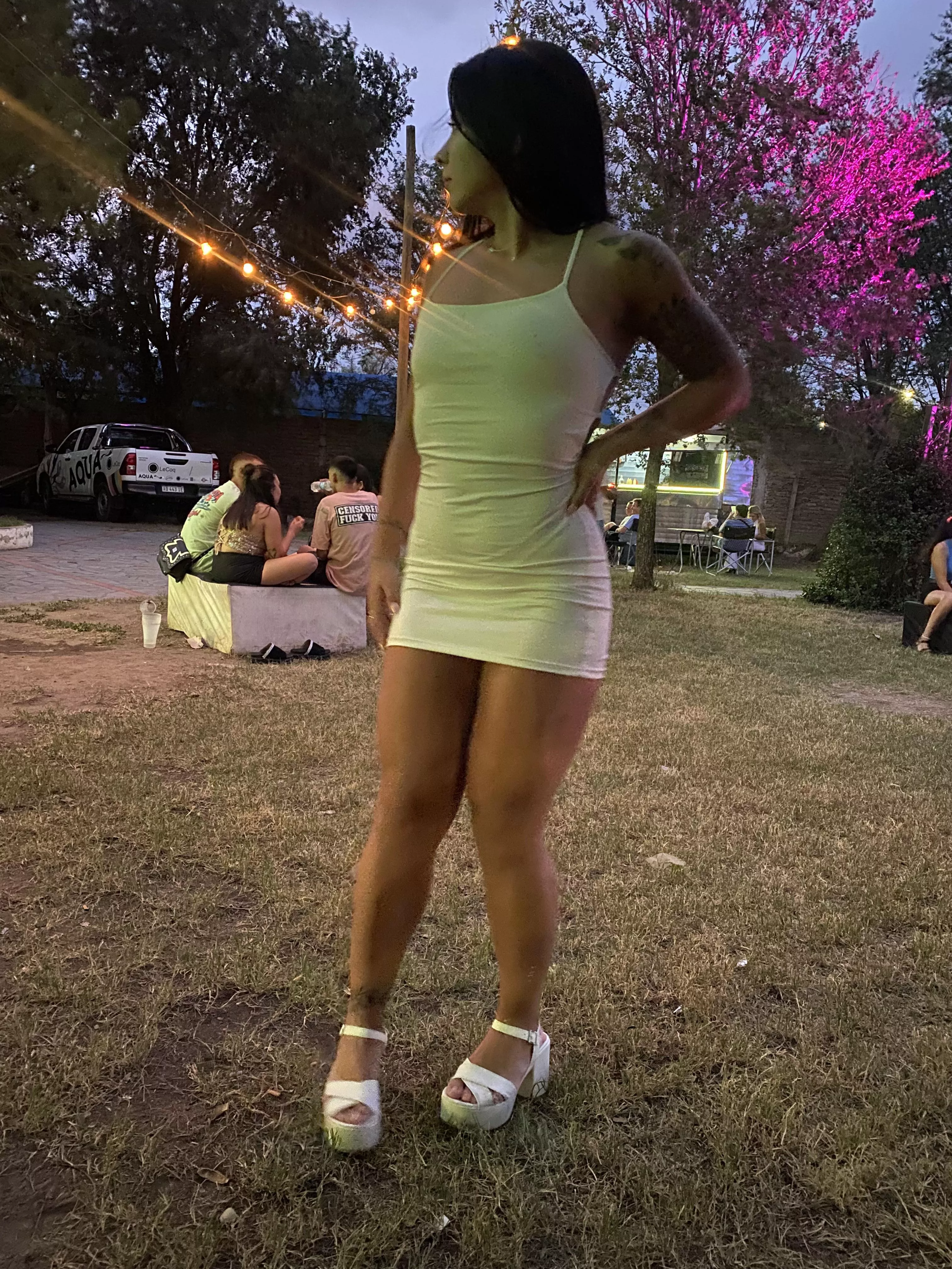 Love this white leather dress so much