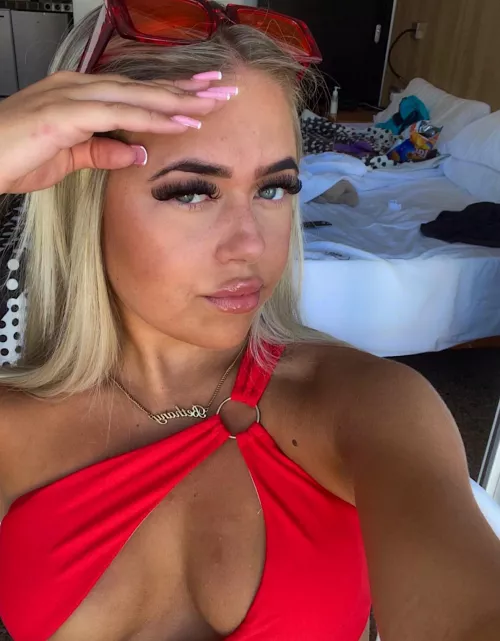 mini bikini on a mini blondie