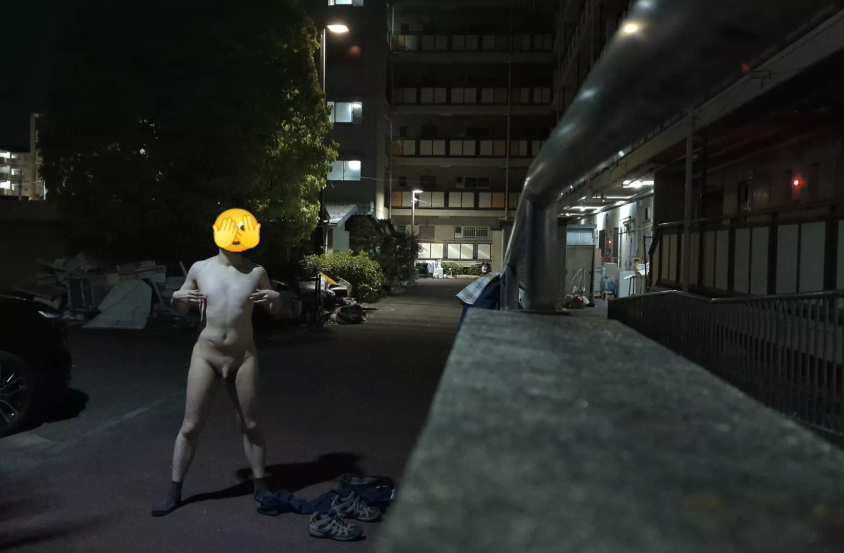 My latest adventure in an apartment parking lot, any ideas on where I can get away with more public nudity?