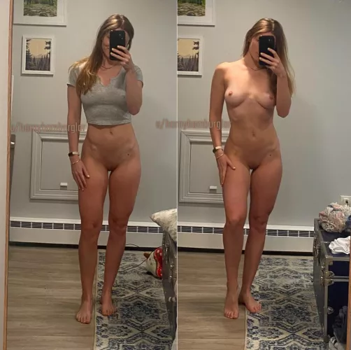 No bra needed under my crop top 😉