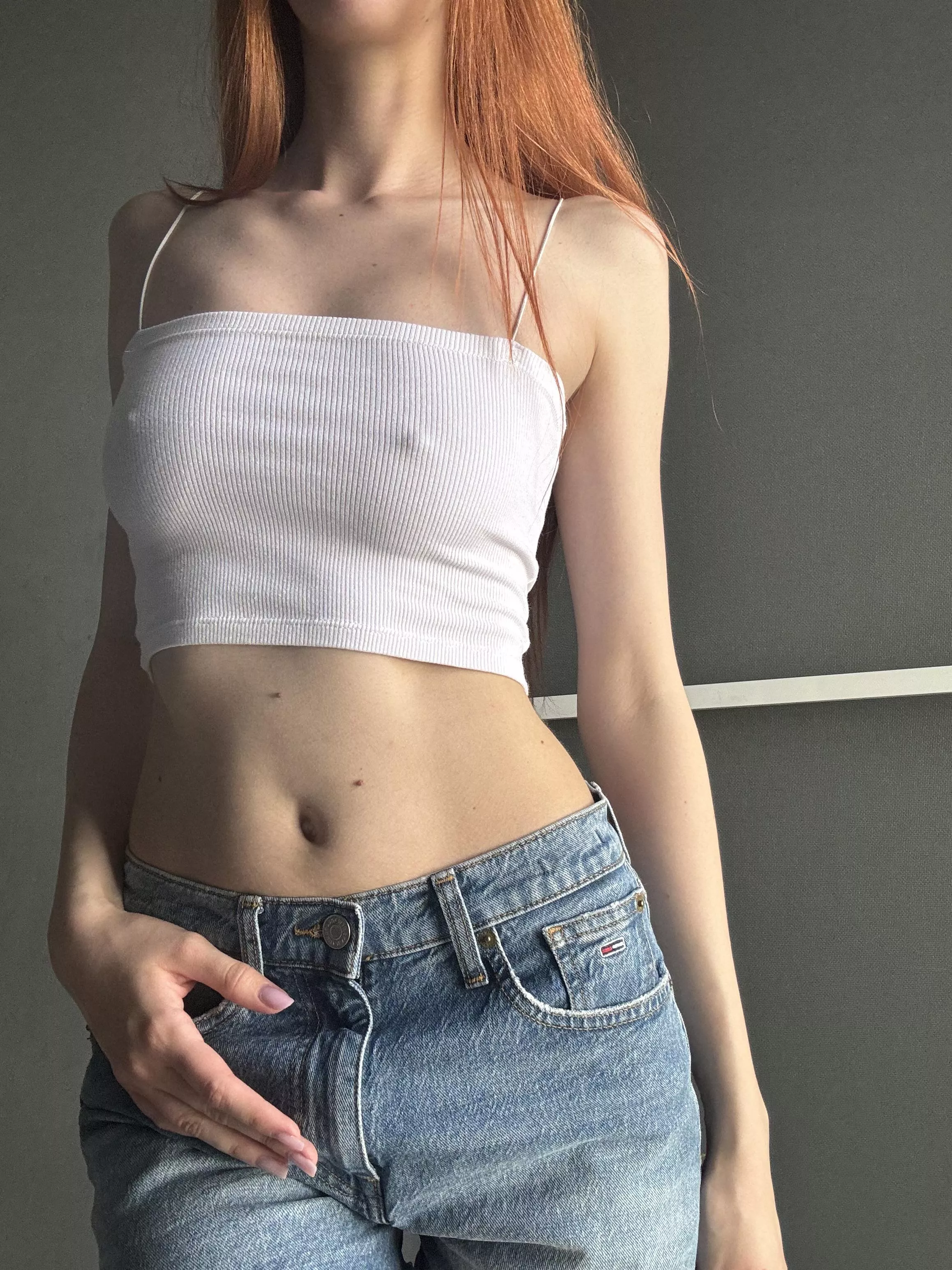 Nothing better than a white croptop on a chilly day