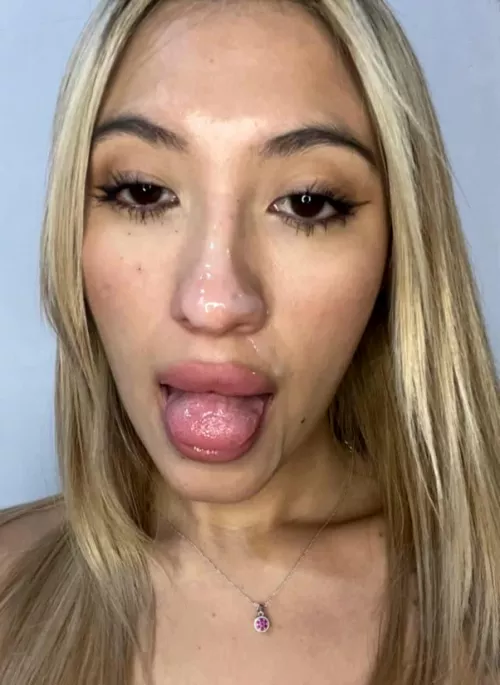 Oops, your cum missed my mouth daddy