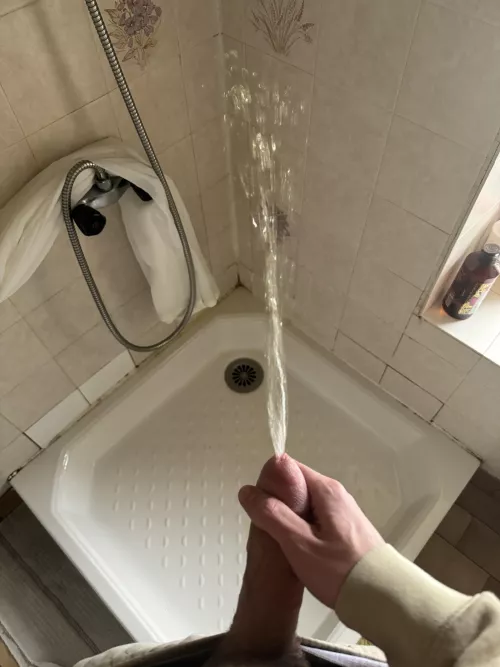 Pissing in the shower, whish I had someone to do that with