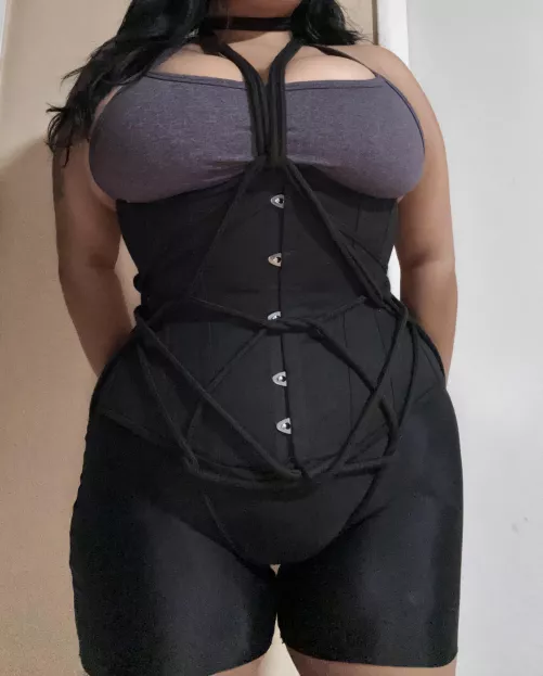 Practicing on myself- harness