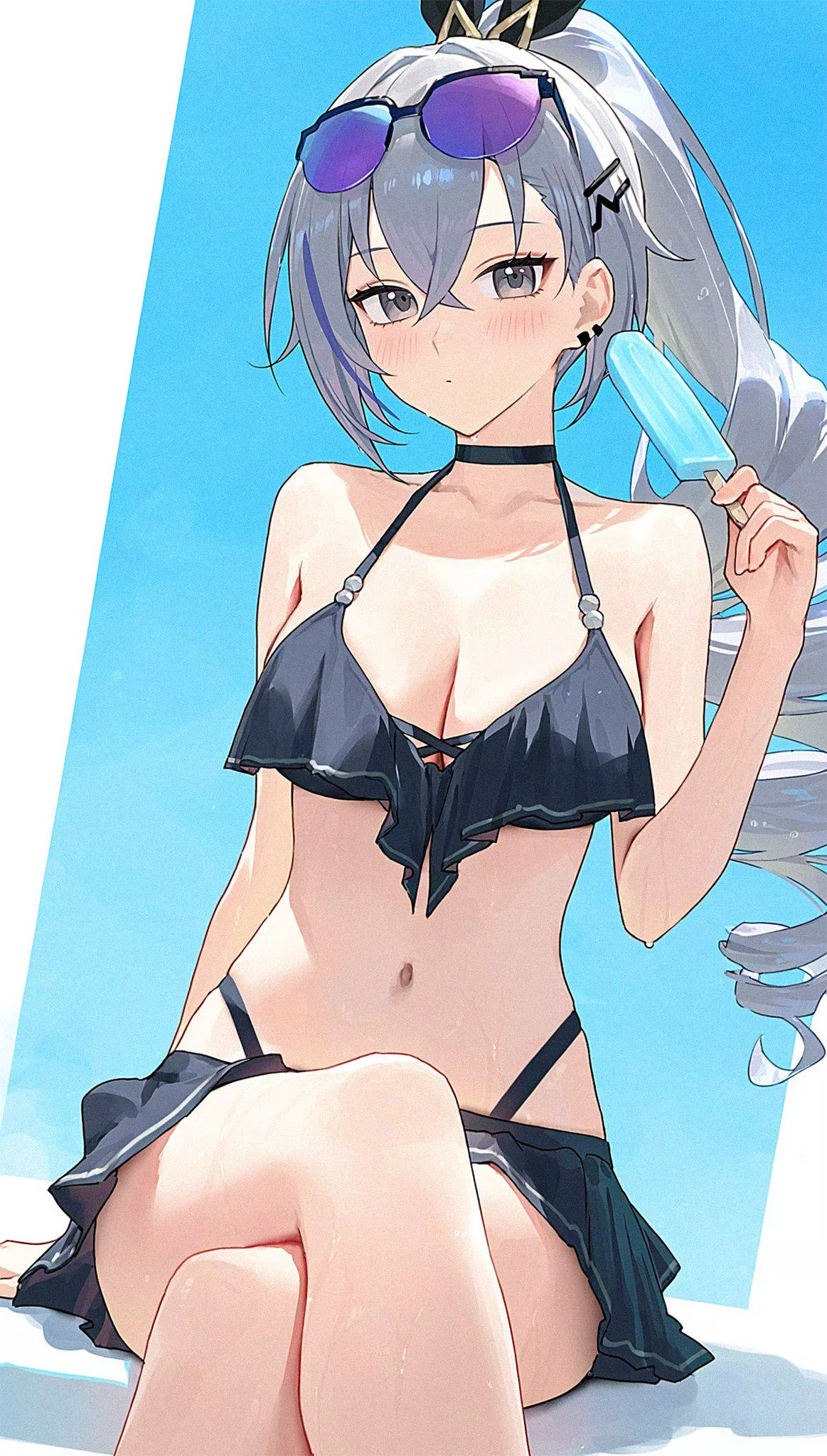 Silverwolf in a swimsuit