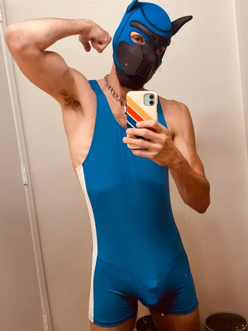 This pup is ready for bed