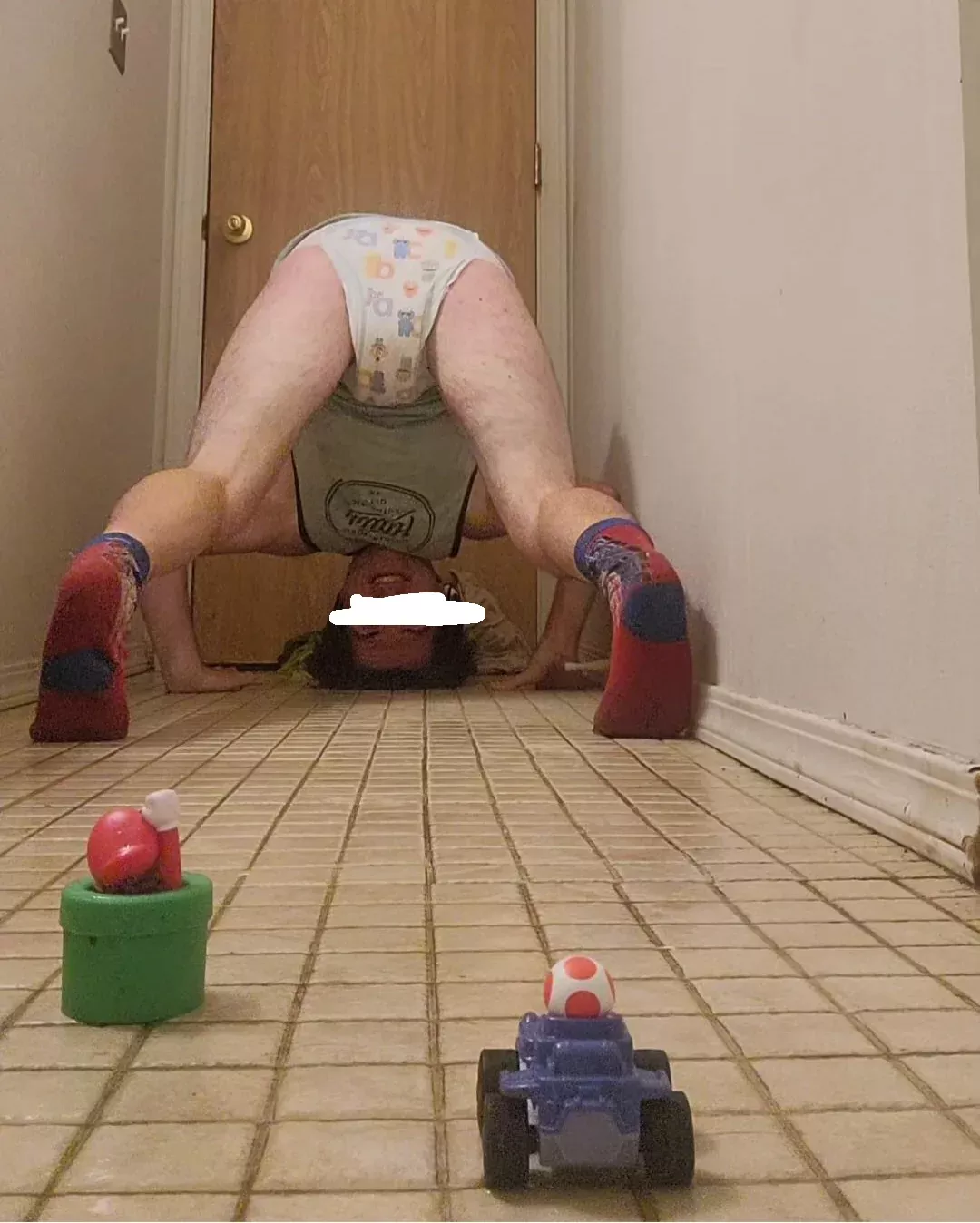 VROOM VROOM! 3 2 1 GO! Im a pampers kinda little boy 😊 (Mario toys are so much fun!)