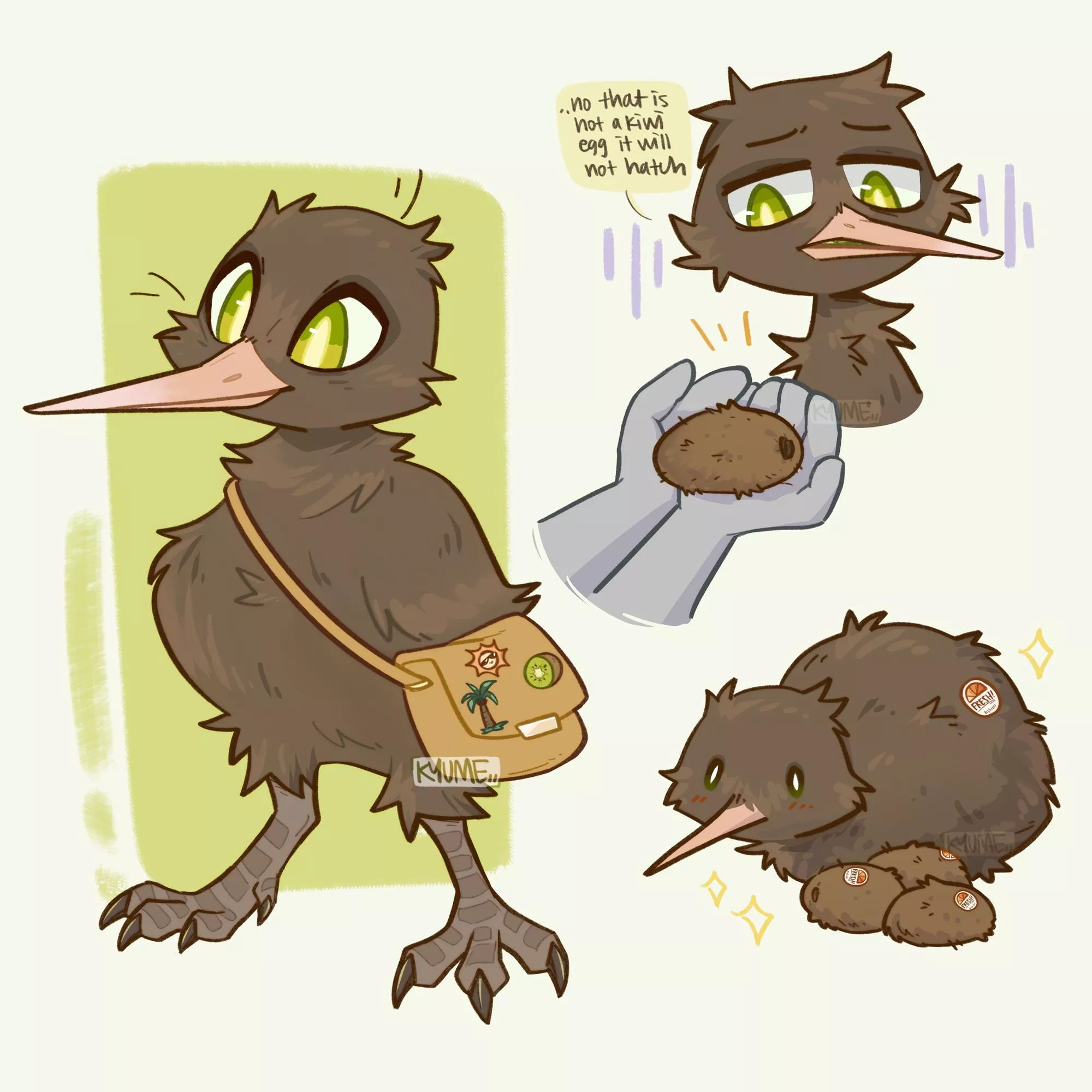 A lil kiwi birb🥝 I need name suggestions for them!