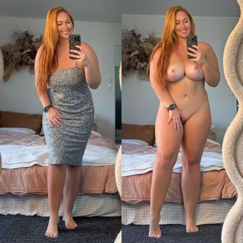 An elegant dress is best worn with nothing under 😇