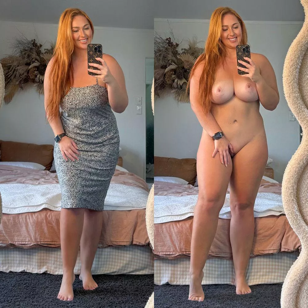 An elegant dress is best worn with nothing under 😇