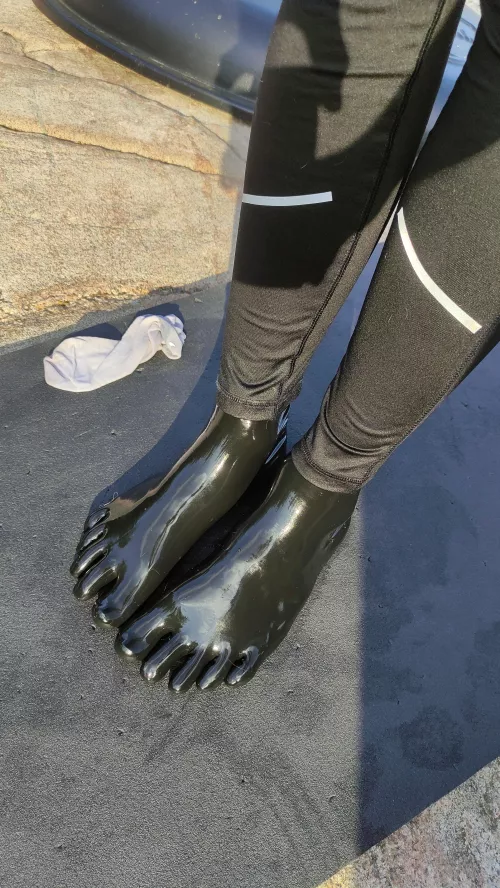 At a local beach with a twist 🥵