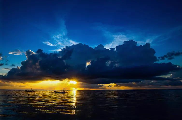 Beach at Bali during sunrise