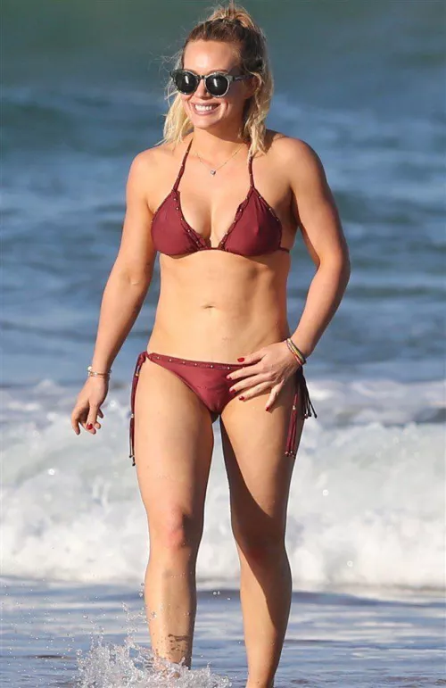 Burgundy bikini 