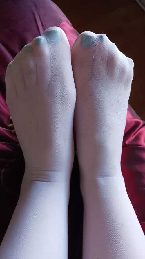 Cute toes in sexy pantyhose 