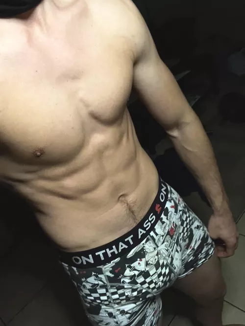 did you stare at my boxers or at my abs?