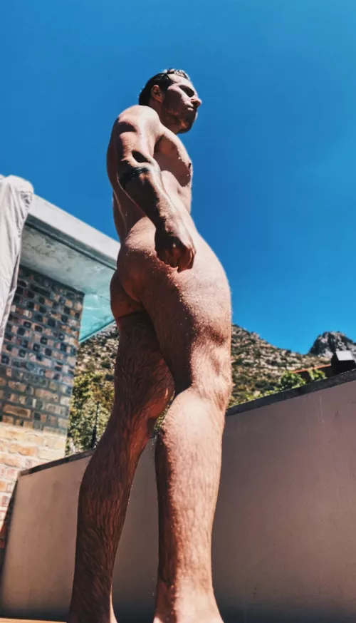 Doing my best impression of a Greek statue