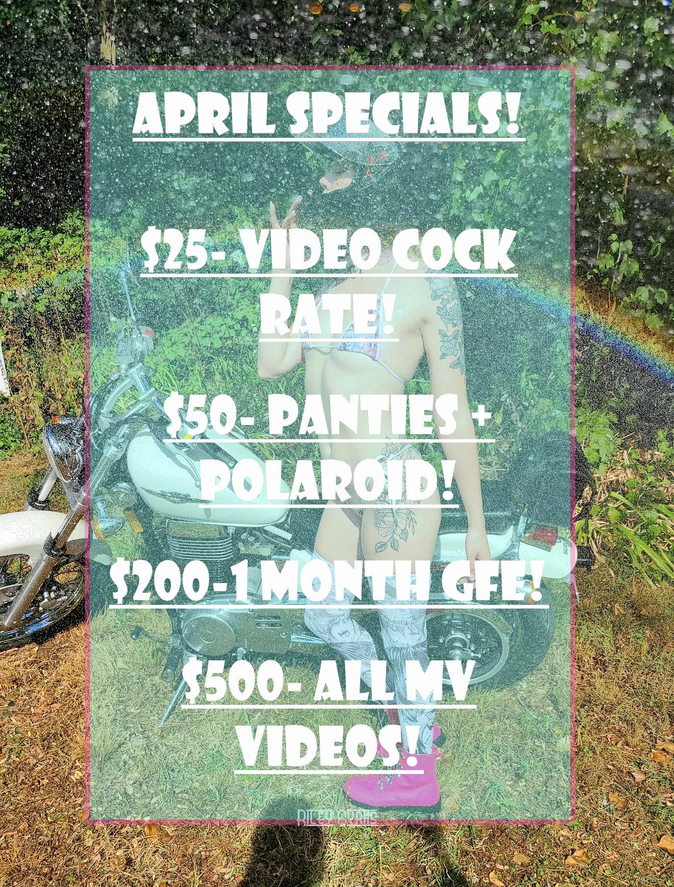 Don't miss out on my April specials 😘