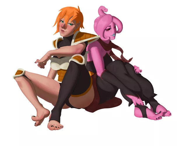Female Majin and Female Saiyan (sbtdesu)