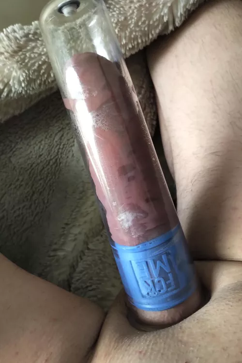 filling the tube. i wear the sleeve only about 30min, the rest of the session i pump without.