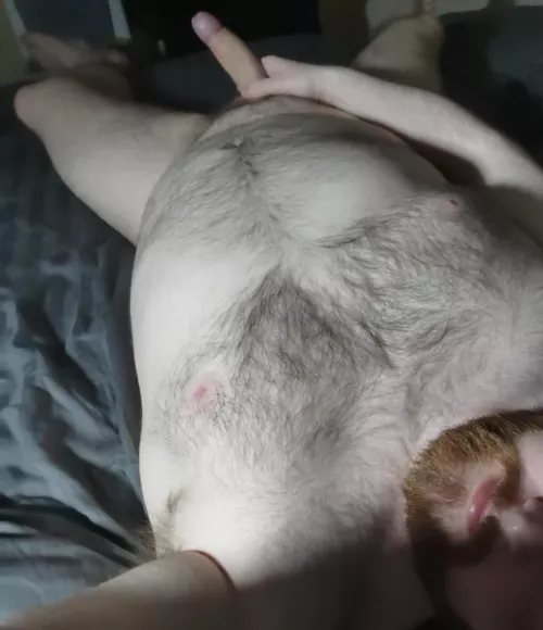 Grab my hairy chest as you ride me