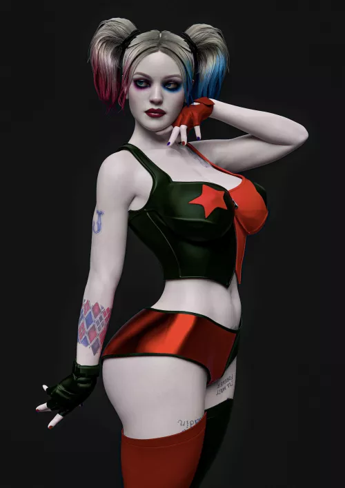 Harley Quinn pinup (agent_4_tea_se7en)