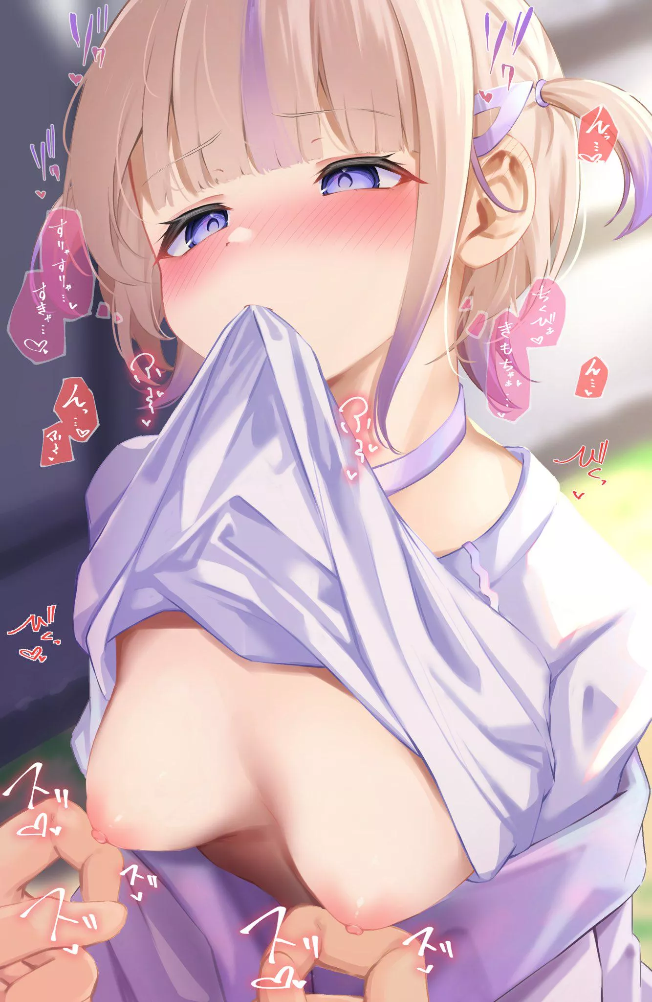 He loves teasing Hajime's nipples. 