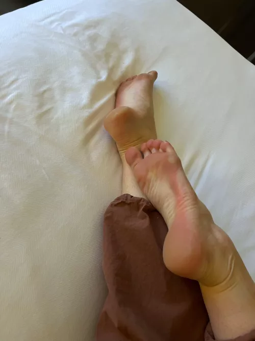 Hotel beds always feel great