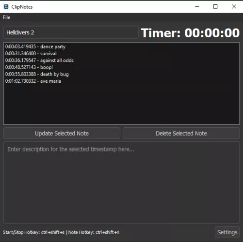 I made a simple tool for marking and annotating timestamps while recording or streaming!