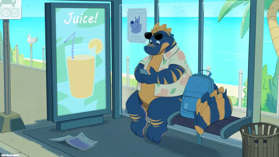 I wish it was summer.. (art by me, @chickensnpies1 on Twitter!)