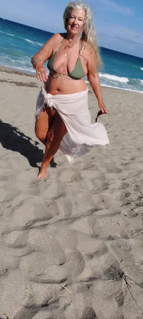 It's a very sunny beach day