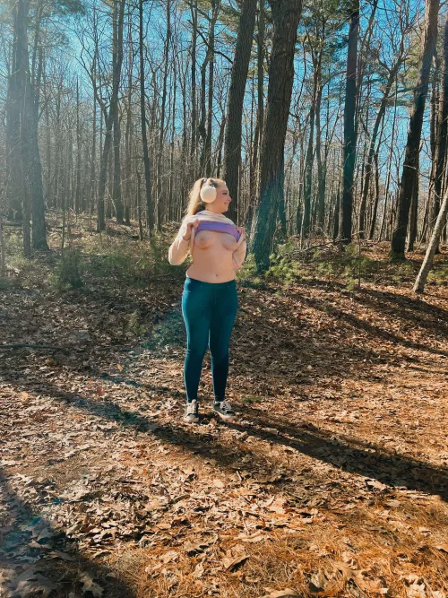 Just me and the trees, no one else to judge.