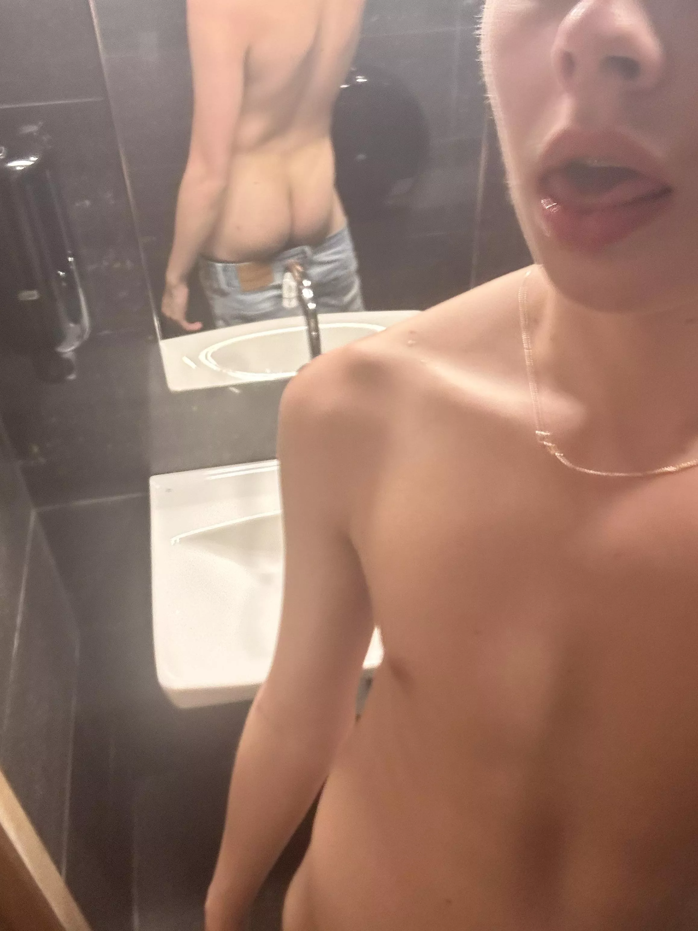 Lets have some post workout fun in the gym bathroom
