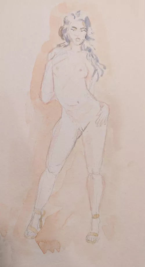 Mandy Muse watercolor sketch