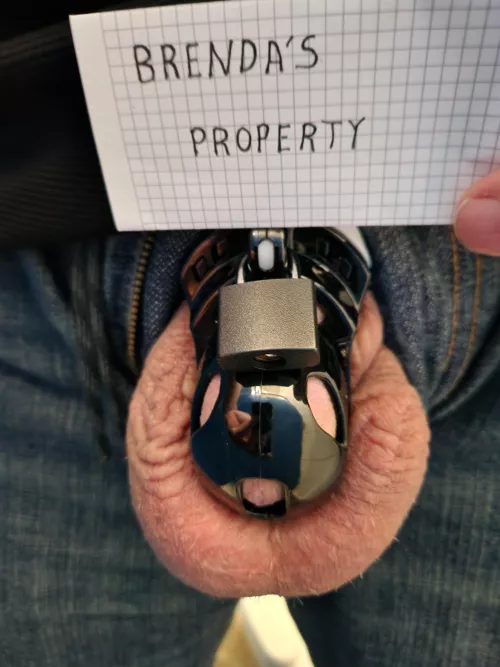 Mistress demanded proof I was caged at work.