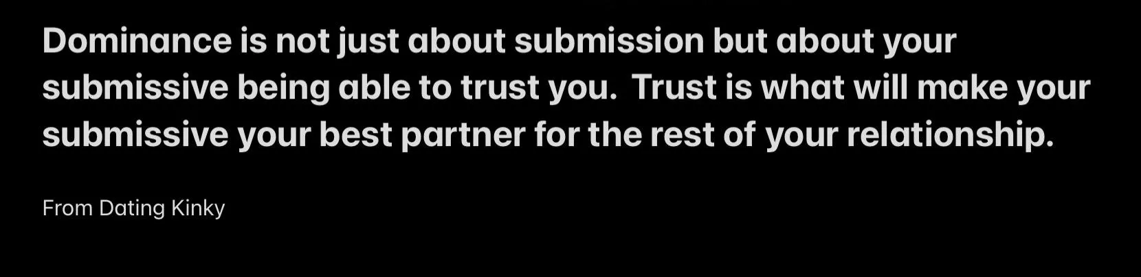 More than anything…