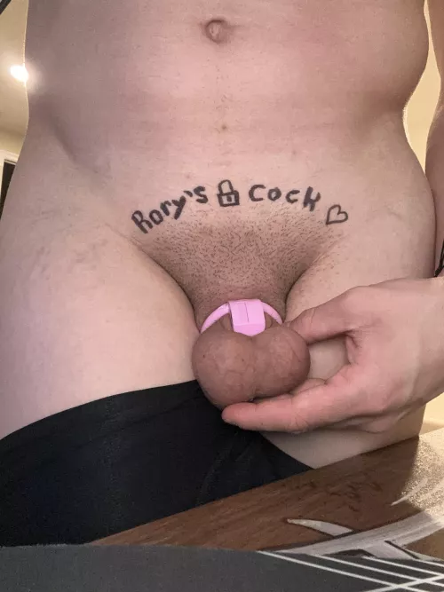 My GF said I need to write this on myself for the next month!