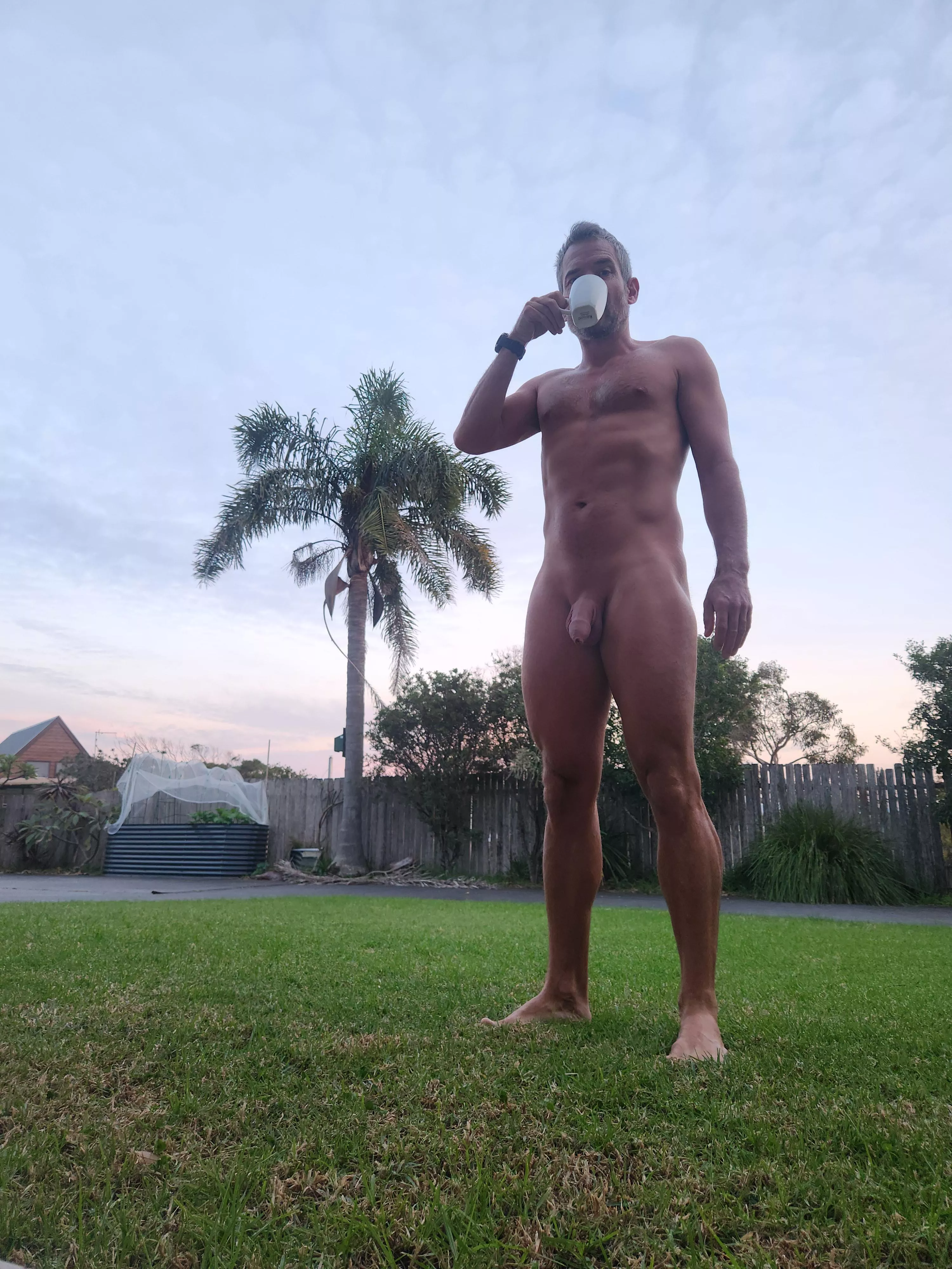 The cool morning air pairs well with the caffeine hit. 