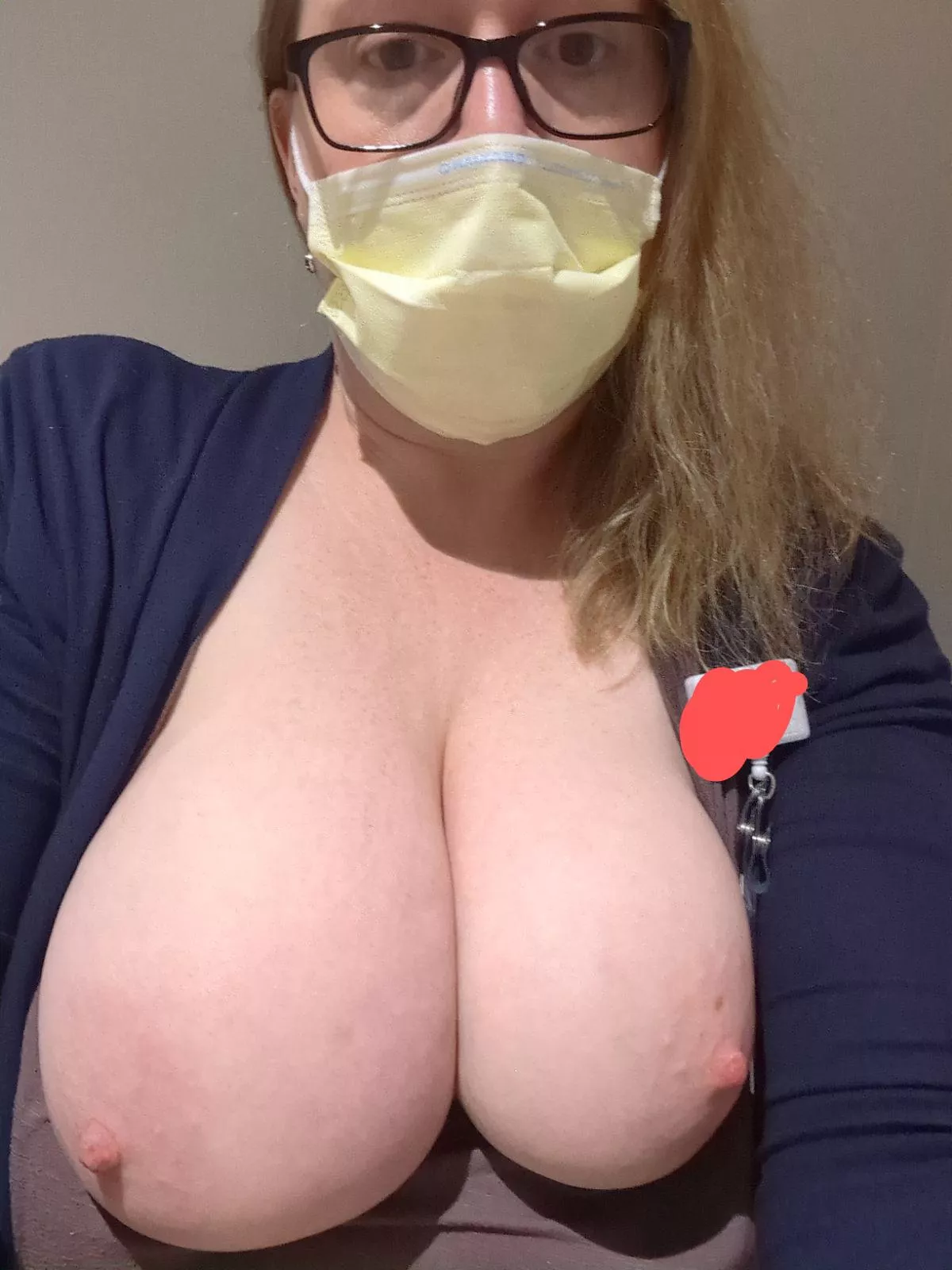 The hubby loves getting tittie pics while I work.