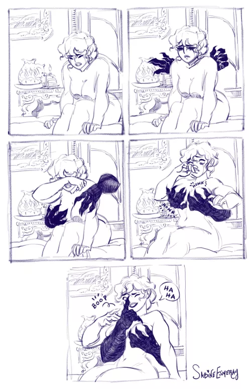 The shadow that visits me. (By me, Sabine Esmeray)